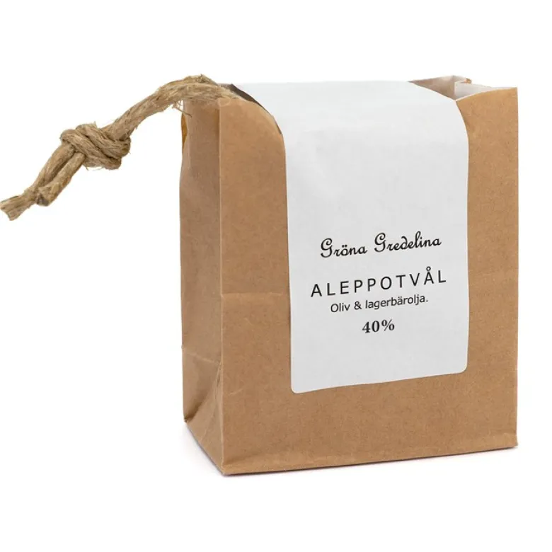 Aleppotvål - 16-40% lagerbärsolja, ca. 200 g