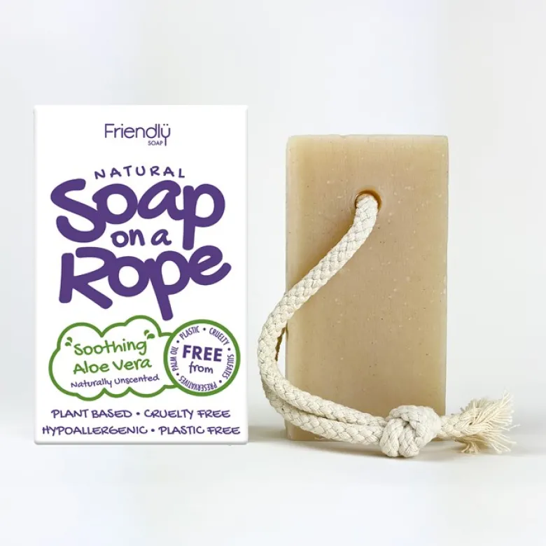 Aloe Vera Natural Soap on a Rope, 125 g