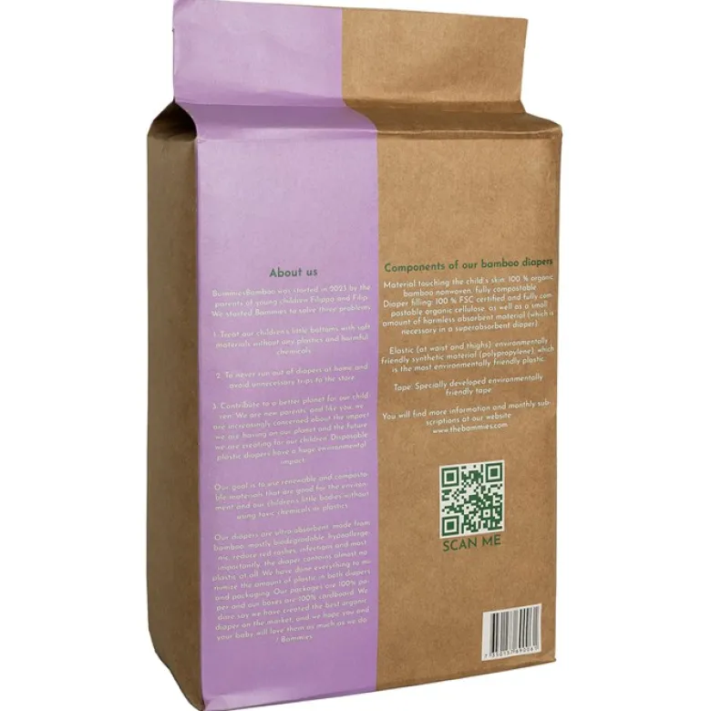 Bambublöjor The Mini 3-5 kg, 40 st