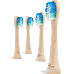 Bambuborsthuvud med påminnelsestrån till Philips Sonicare, 4-pack