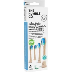 Bambuborsthuvud med påminnelsestrån till Philips Sonicare, 4-pack