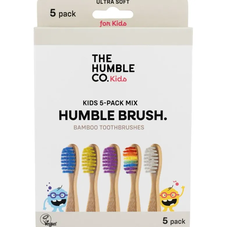 Bambutandborste Barn, 5-pack