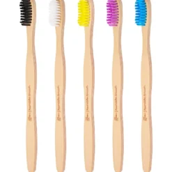 Bambutandborste Medium, 5-pack