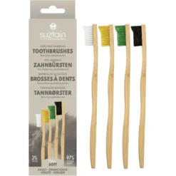 Bambutandborste - Mjuk, 4-pack