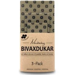 Bivaxdukar Beige Blomma, 3 st