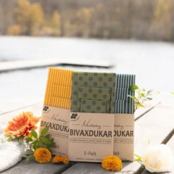 Bivaxdukar Grön Blomma, 3 st