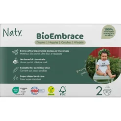 Blöjor BioEmbrace - Storlek 2 (3-6 kg), 33 st