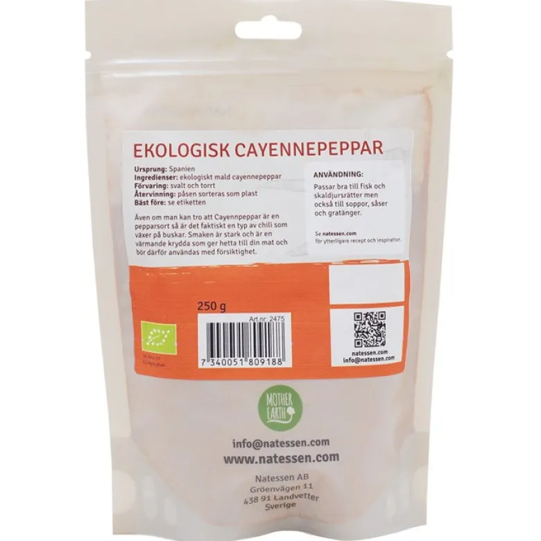 Cayennepeppar Mald, 250 g