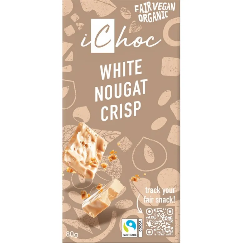 Chokladkaka White Nougat Crisp, 80 g