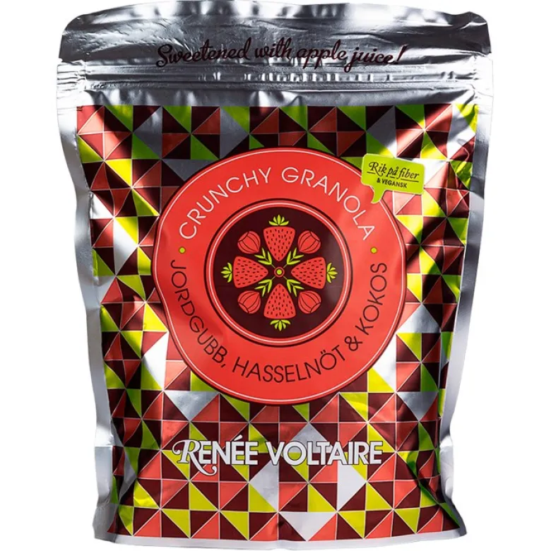 Crunchy Granola Jordgubb, Hasselnöt & Kokos, 450 g