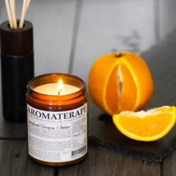 Doftljus Aromaterapi - Citrongräs & Apelsin