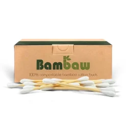 Ekologiska Bomullstops med Bambupinne, 200 st