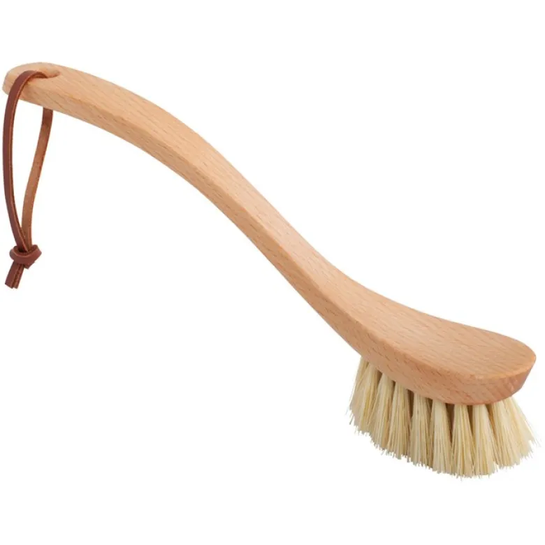 Ergonomisk Diskborste Bokträ & Tampicofiber - Medelhård, 23,5 cm