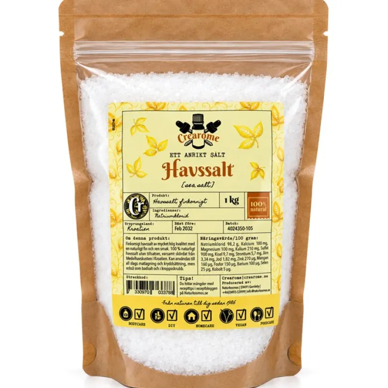Finkornigt Havssalt, 1 kg