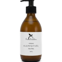 Flytande Aleppotvål i Glasflaska - 16% lagerbärsolja, 350 ml