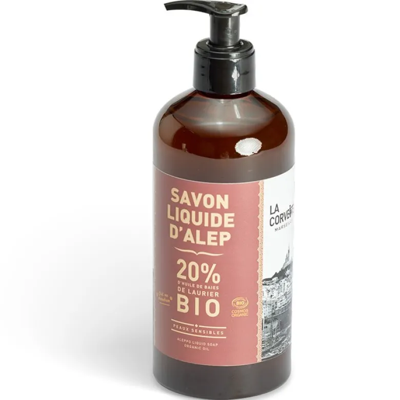 Flytande Aleppotvål - 20% lagerbärsolja, 500 ml