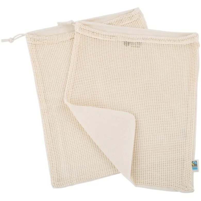 Frukt- & Grönsakspåse Fairtrade-bomull, 2-pack