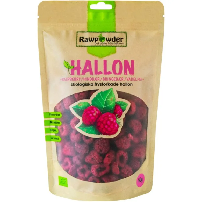 Frystorkade Hallon Hela, 50 g