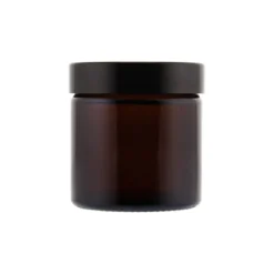Glasburk med lock - Brun, 60 ml