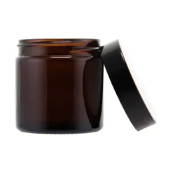 Glasburk med lock - Brun, 60 ml