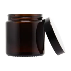 Glasburk med lock - Brun, 120 ml