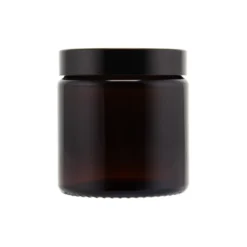 Glasburk med lock - Brun, 120 ml