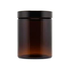 Glasburk med lock - Brun, 180 ml