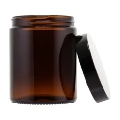Glasburk med lock - Brun, 180 ml