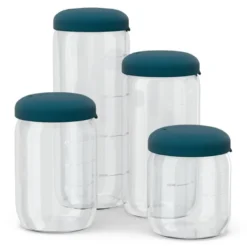 Glasburk med silikonlock - Blue Abyss