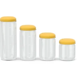 Glasburk med silikonlock - Mimosa