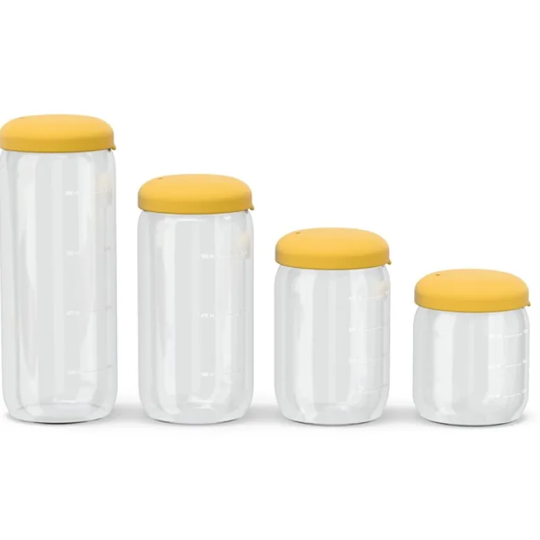 Glasburk med silikonlock - Mimosa
