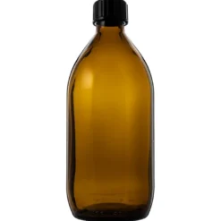 Glasflaska med kapsyl - Brun, 500 ml