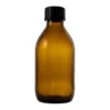 Glasflaska med kapsyl - Brun, 200 ml