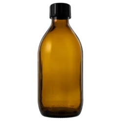Glasflaska med kapsyl - Brun, 300 ml