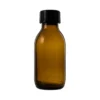 Glasflaska med kapsyl - Brun, 100 ml