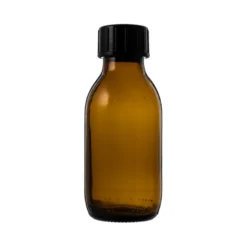 Glasflaska med kapsyl - Brun, 100 ml