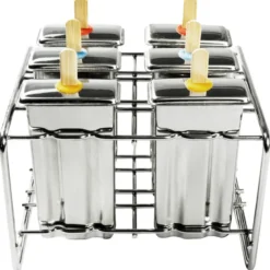 Glassform Rostfritt stål - Rektangulär, 6 st + Ställning