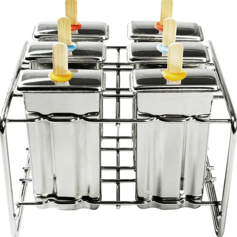 Glassform Rostfritt stål - Rektangulär, 6 st + Ställning