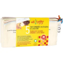 Graderad Tygpåse med Dragsko - Medium, 5-pack