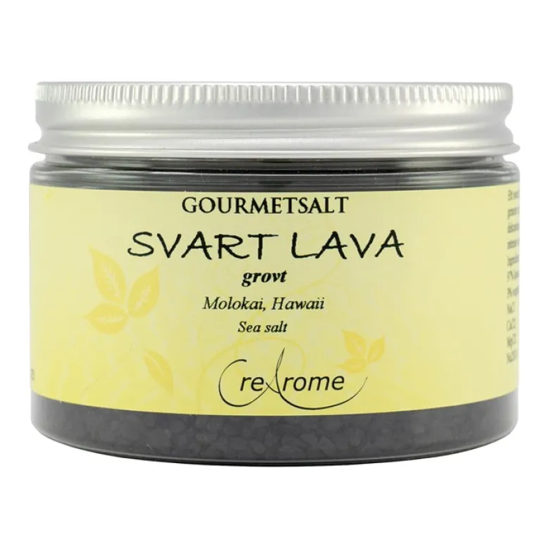 Grovkornigt Gourmetsalt Svart lava, 100 g