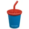 Kids Cup med Sugrörslock - Mykonos Blue, 296 ml