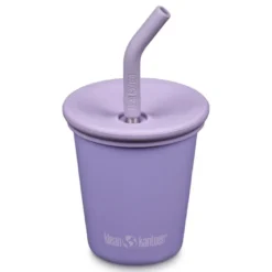 Kids Cup med Sugrörslock - Paisley Purple, 296 ml