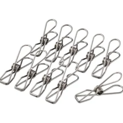 Klädnypa / Klämma Rostfritt stål, 10-pack