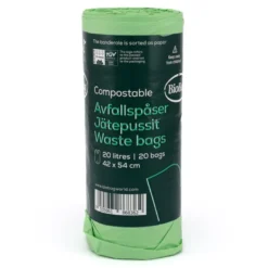 Komposterbar Avfallspåse med handtag - 20 L, 20-pack