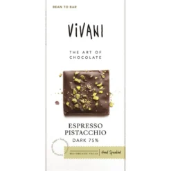 Mörk Choklad Espresso Pistacchio 75%, 80 g