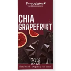 Mörk Choklad med Chia & Grapefrukt, 60 g