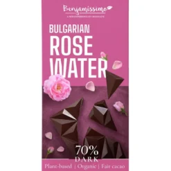 Mörk Choklad med Rosenvatten, 60 g