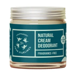 Natural Cream Deodorant - Fragrance Free, 60 ml