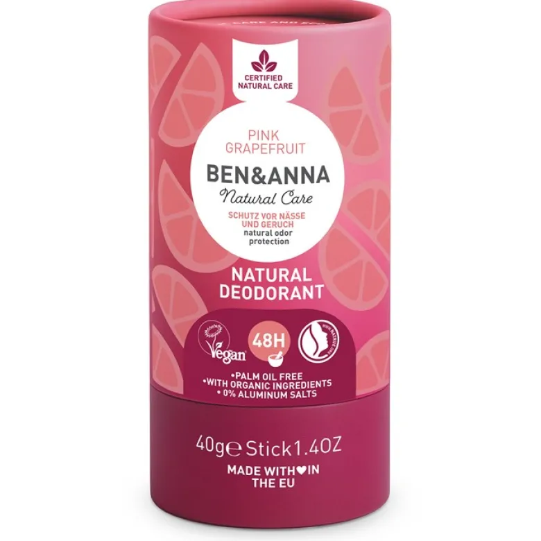 Natural Deodorant Stick Pink Grapefruit, 40 g