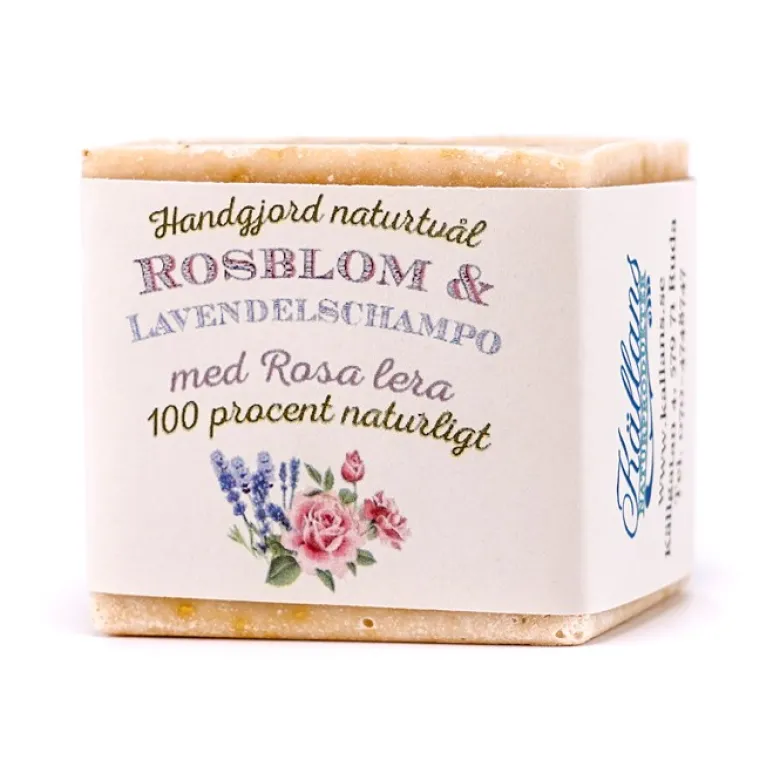 Naturlig Schampotvål Ros & Lavendel, ca. 125 g